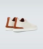 Zegna Leather sneakers with concealed laces