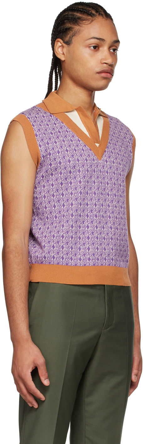 Lukhanyo Mdingi SSENSE Exclusive Purple Cotton Polo