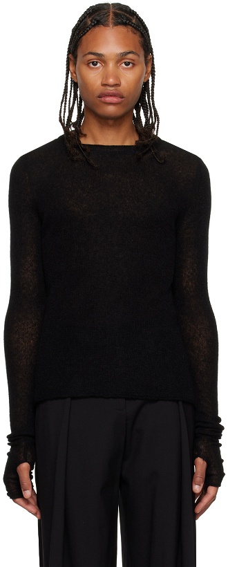 Photo: LOW CLASSIC Black Rolled Edge Sweater