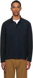 NORSE PROJECTS Navy Ruben Double Face LS Polo
