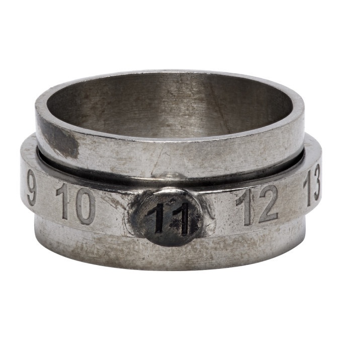 Photo: Maison Margiela Silver Juxtaposed Numbers Ring