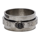 Maison Margiela Silver Juxtaposed Numbers Ring