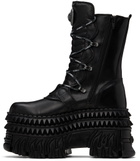 VETEMENTS Black New Rock Edition Lace Up Boots
