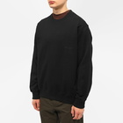 Wooyoungmi Men's Chrome Logo Crew Sweat in Black