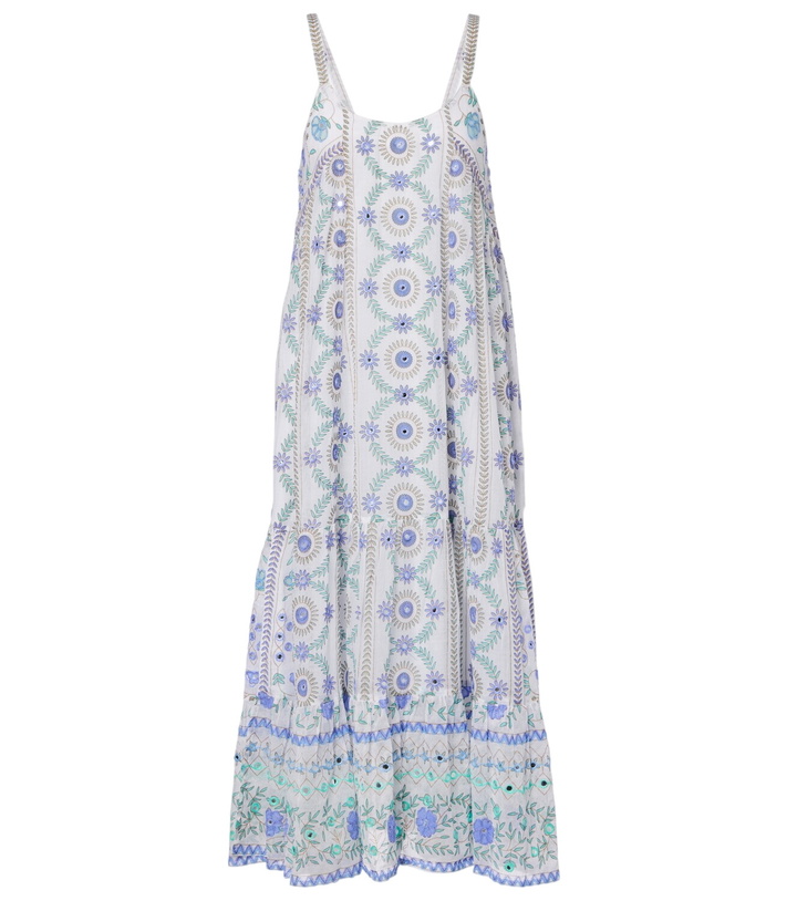Photo: Juliet Dunn Embellished floral cotton midi dress