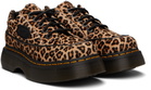 Dr. Martens Tan Buzz 5-Eye Leopard Derbys