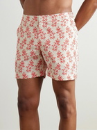 Orlebar Brown - Bulldog Slim-Fit Mid-Length Printed Swim Shorts - Red