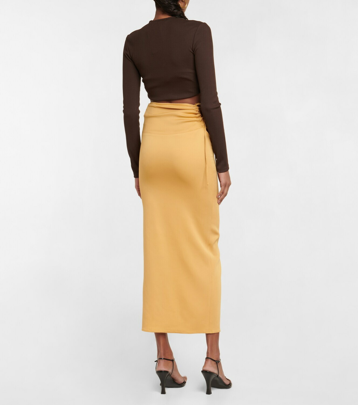 Christopher Esber Crushed Belted Mini Skirt (Cloud) main image 0
