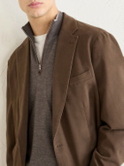 Peter Millar - Chatham Cotton-Cashmere Sigle Breasted Blazer - Brown