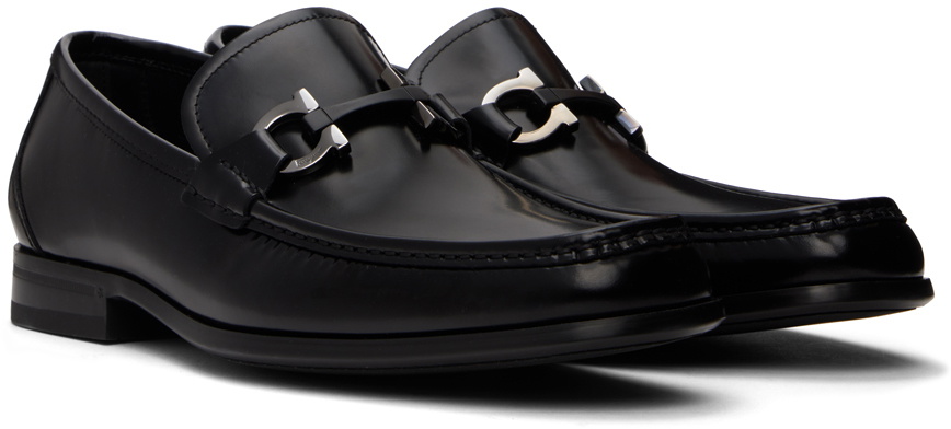 Ferragamo Black Gancini Ornament Loafers Salvatore Ferragamo display picture 3