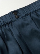 Rubinacci - Silk-Satin Boxer Shorts - Blue