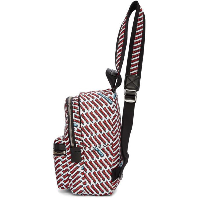 Marc Jacobs White and Red Mini Love Backpack Marc Jacobs display picture 3