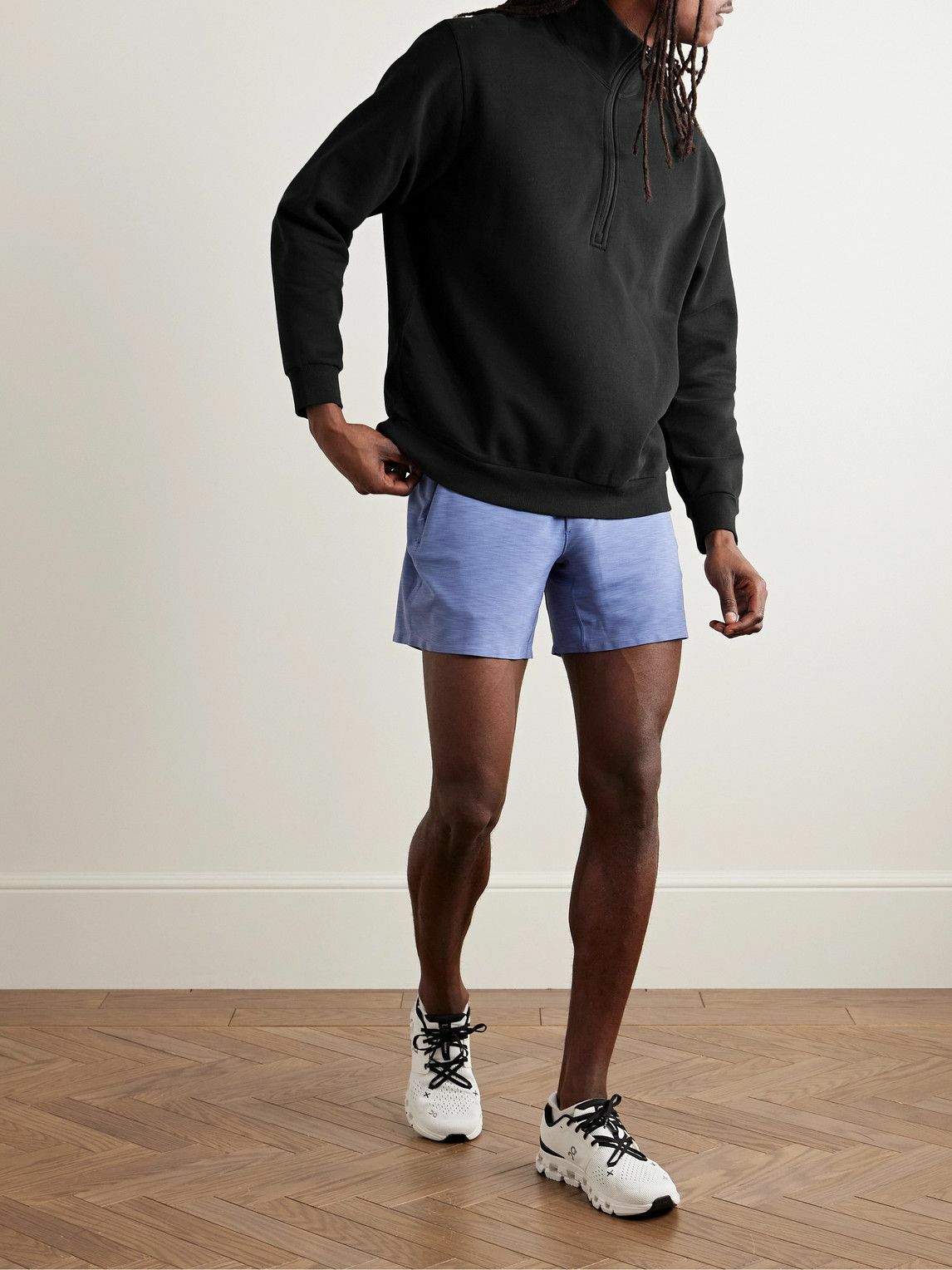 Lululemon - Steady State Cotton-Blend Jersey Half-Zip Sweatshirt - Black