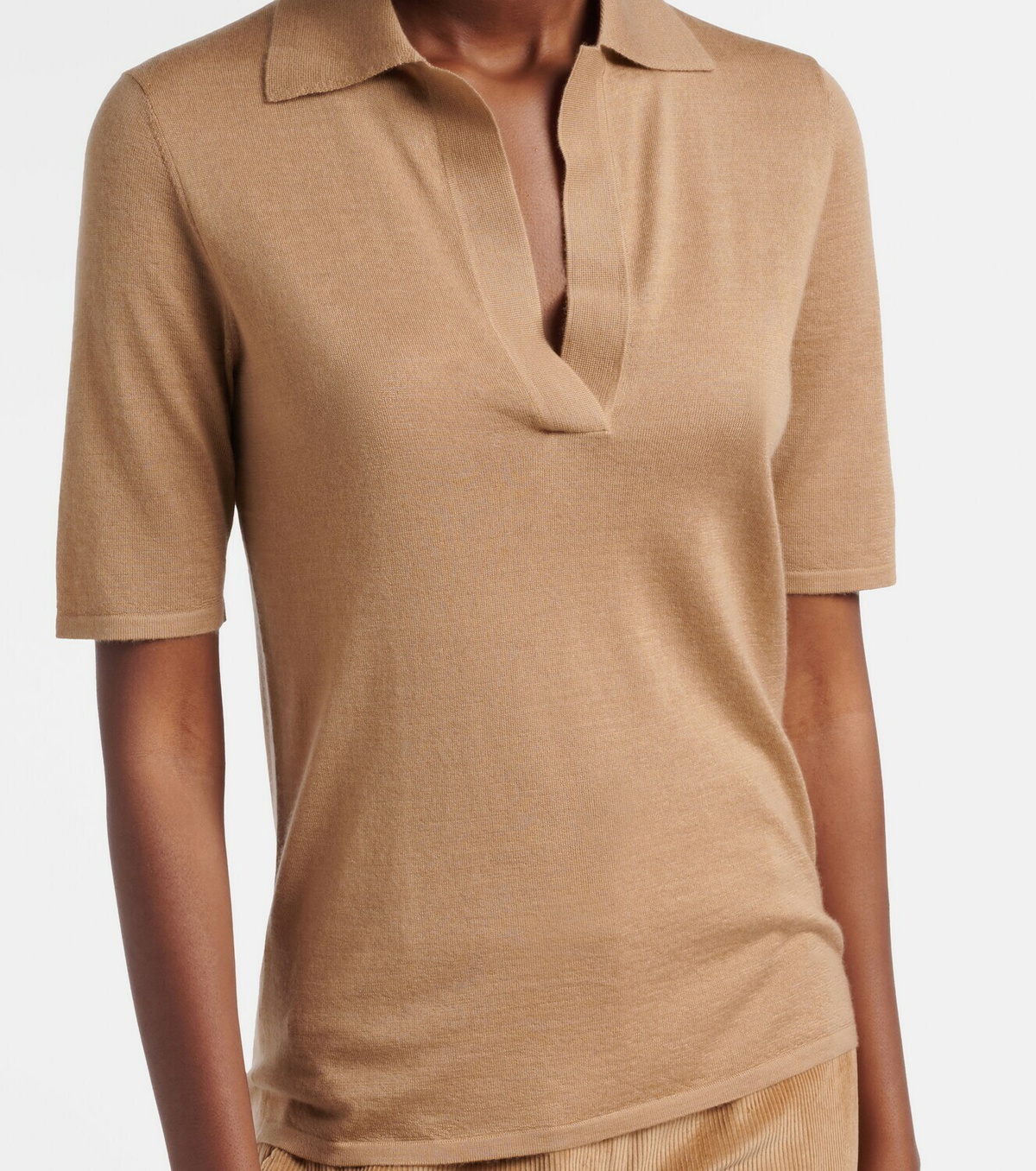 Gabriela Hearst Casius cashmere and silk polo shirt