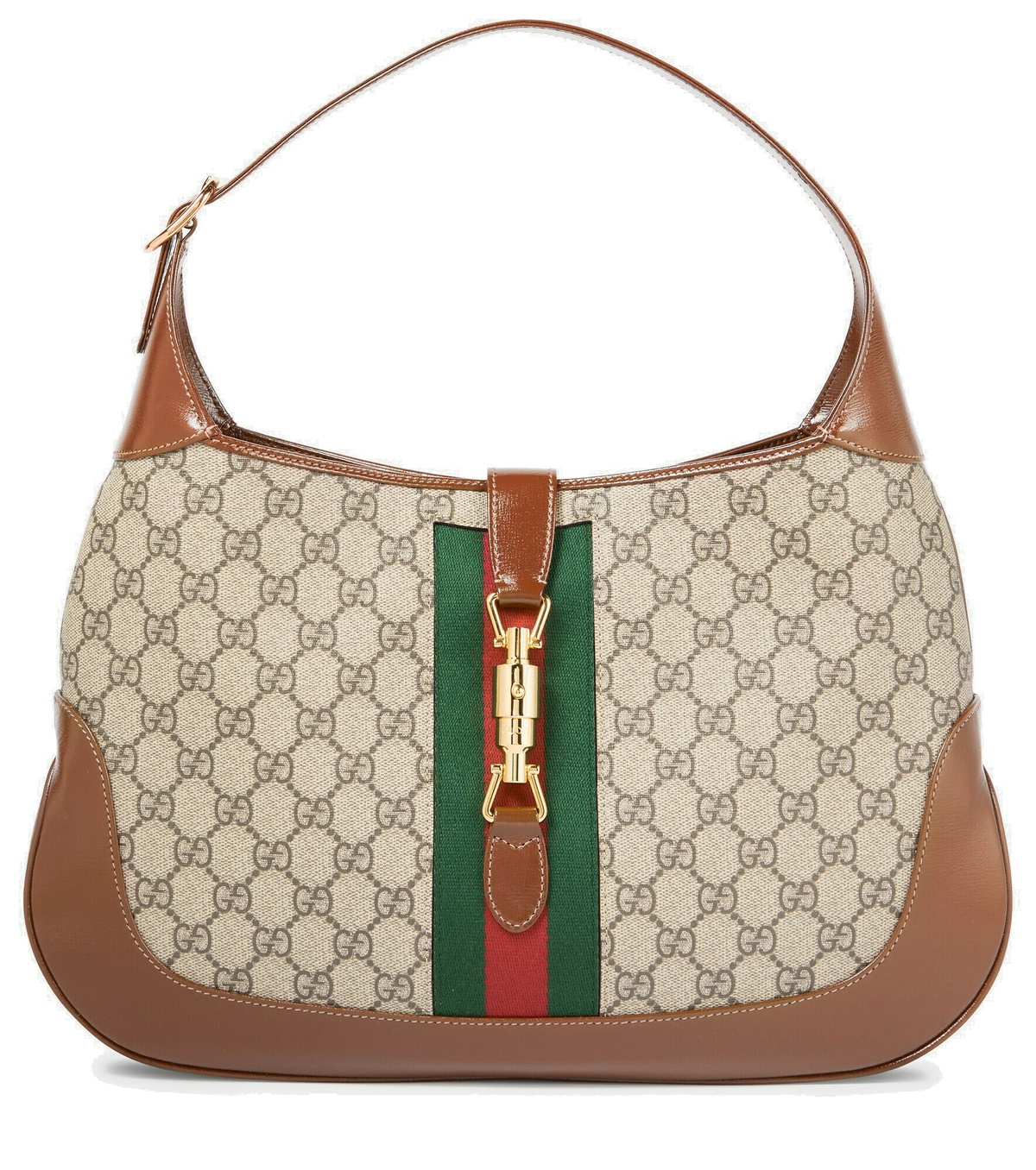 Gucci グッチ★Gucci Medium GG Supreme Jackie 1961 Gucci - Jackie 1961 GG supreme fabric shoulder bag Beige