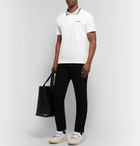 Burberry - Contrast-Tipped Cotton-Piqué Polo Shirt - White