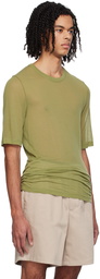 AMI Paris Green Semi-Sheer T-Shirt