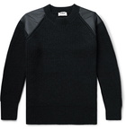 YMC - Walmer Ribbed Wool and Nylon-Ripstop Sweater - Black