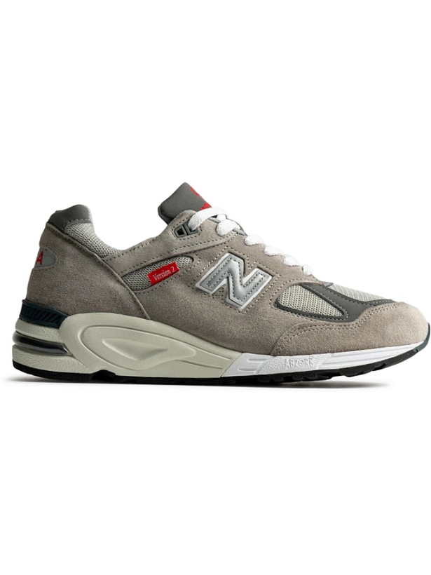Photo: New Balance - M990vs2 Suede and Mesh Sneakers - Neutrals
