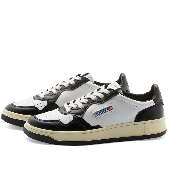 Photo: Autry Men's 01 Low Contrast Sneakers in White/Black
