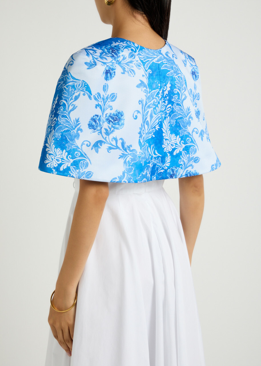 Emilia Wickstead Virginie Floral-print Taffeta Cape Multi Floral