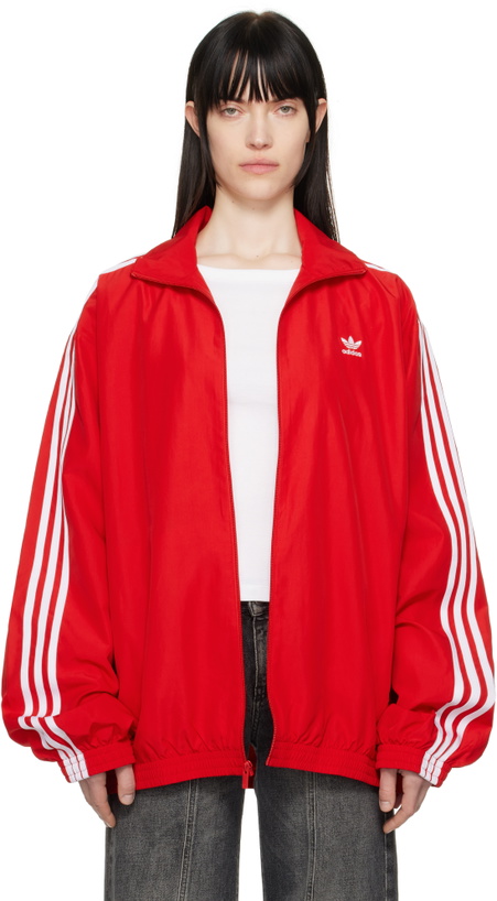 Photo: adidas Originals Red Adilenium Season 3 Oversized Track Jacket