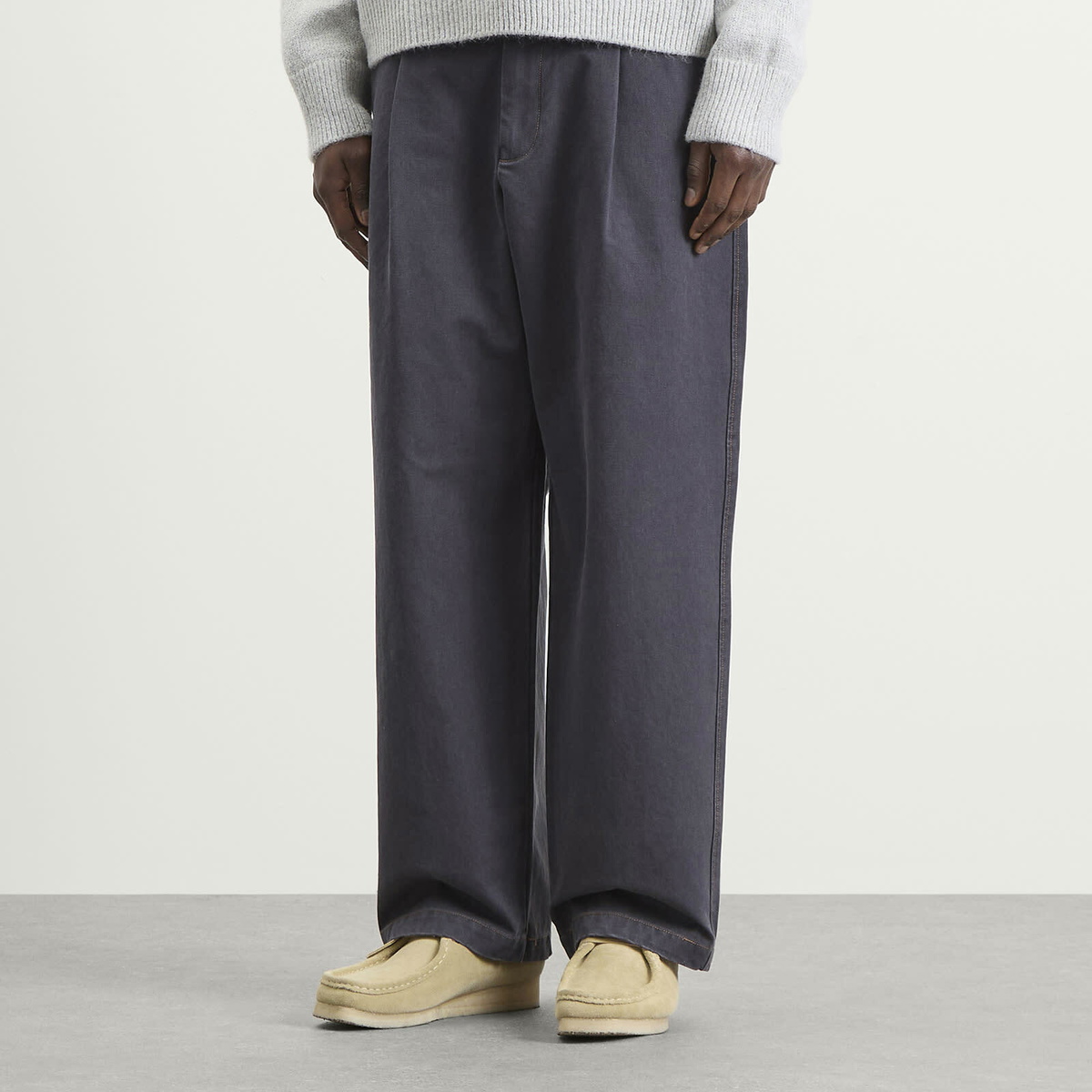 Bound Men's Heavy Canvas Workwear Trousers in Navy