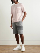 Thom Browne - Oversized Striped Cotton-Jersey T-Shirt - Pink