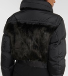 Moncler Grenoble Faux fur-trimmed down ski suit