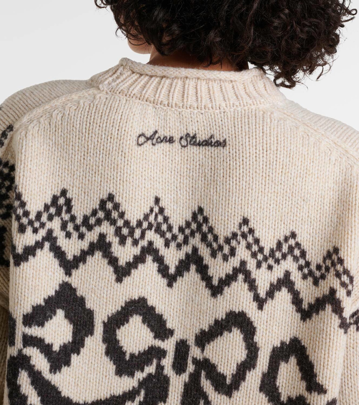 Acne Studios Wool-blend jacquard sweater Acne Studios