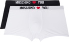 Moschino Two-Pack Black & White 'My Valentine' Boxers