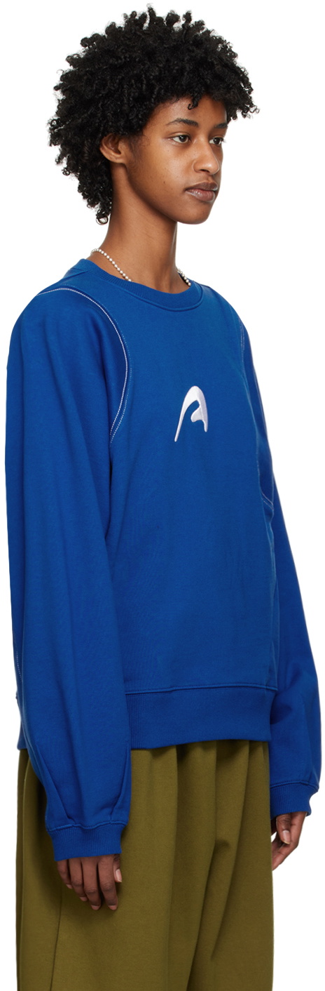 トップス ADEREREOR A-peec logo sweatshirt ADER error Blue A-Peec Sweatshirt ADER error