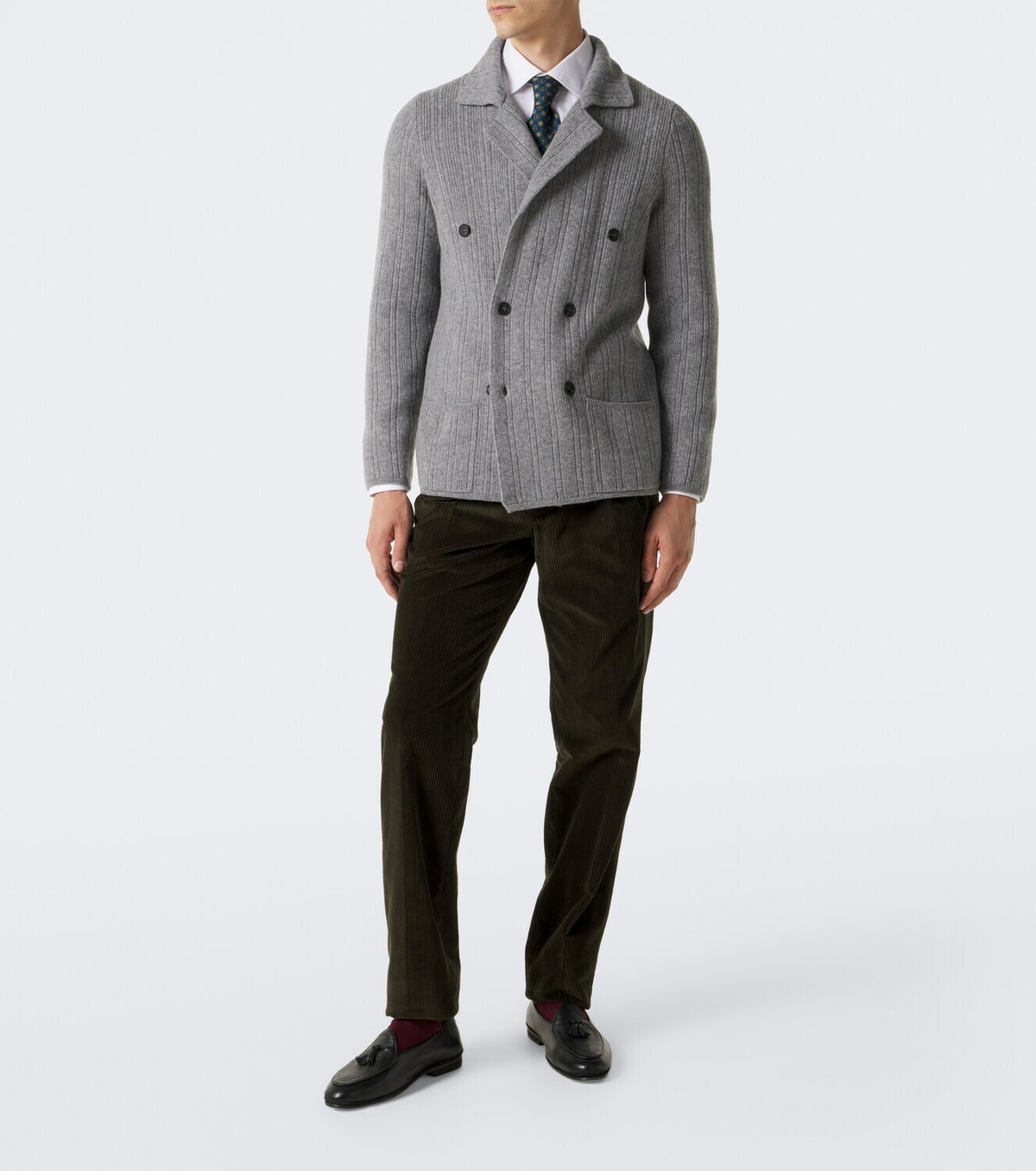 Rubinacci Modluca cotton corduroy straight pants