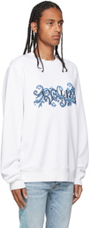 AMIRI White & Blue Paisley All Over Sweatshirt