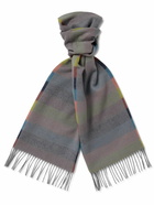 Paul Smith - Fringed Striped Wool Scarf