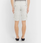 Incotex - Slim-Fit Garment-Dyed Cotton and Linen-Blend Cargo Shorts - Men - Off-white