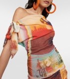 Jean Paul Gaultier Flowers Collection one-shoulder top