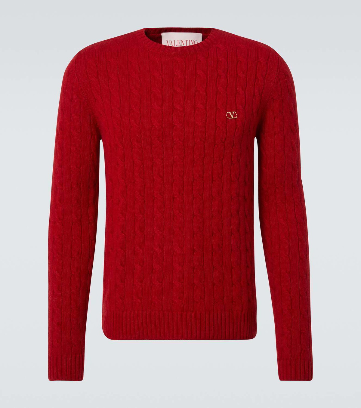 RED VALENTINO ロゴニットセーター Valentino Men's Crest Crew Sweater in Red Valentino