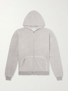A.PRESSE - Cotton-Jersey Zip-Up Hoodie - Gray