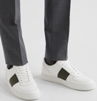Mr P. - Larry Panelled Full-Grain Leather Sneakers - White