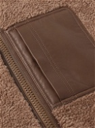 Yves Salomon - Leather-Trimmed Shearling Gilet - Brown