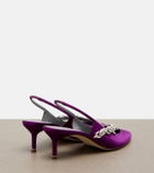 Balenciaga x Manolo Blahnik satin slingback pumps