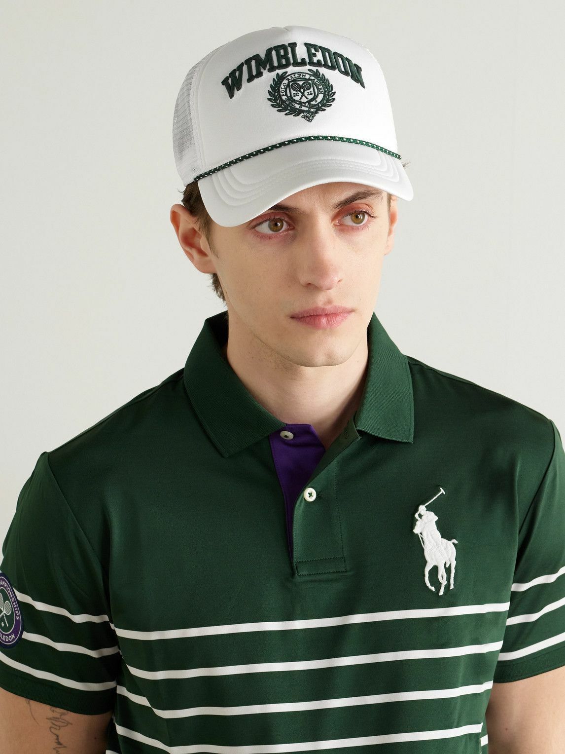 Polo Ralph Lauren - Wimbledon Logo-Embroidered Scuba and Mesh