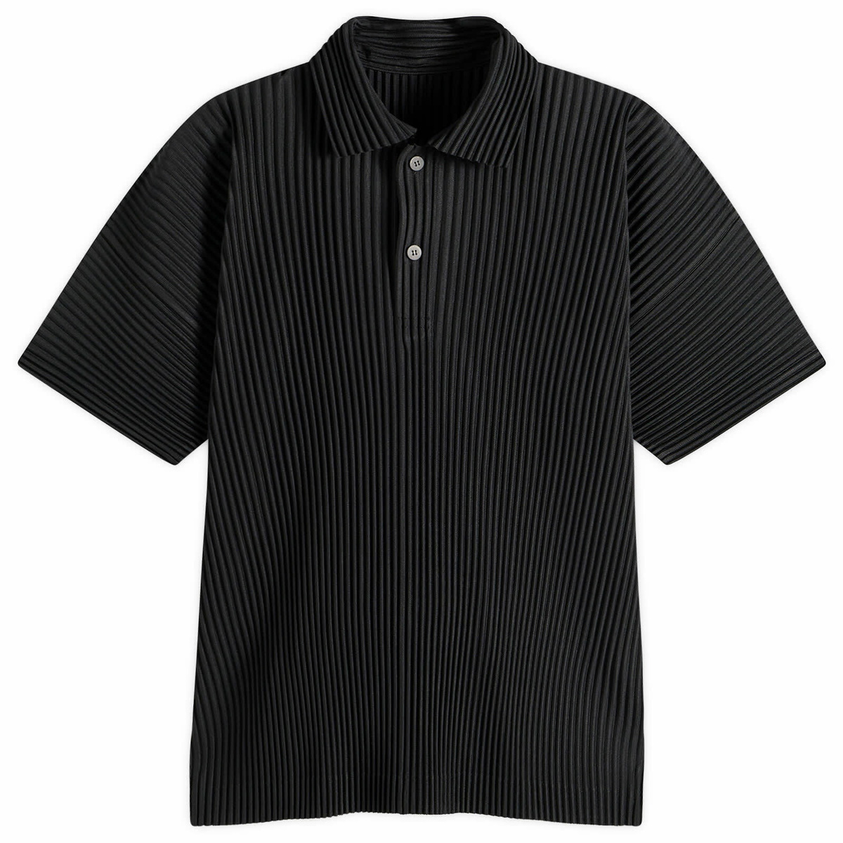 homme plisse issey miyake ポロシャツ 黒 3 ジップ Homme Plissé Issey Miyake Men's Long Sleeve Pleat Quarter Zip Polo