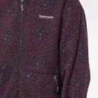 thisisneverthat Men's INTL. Fleece Jacket in Leopard Burgundy