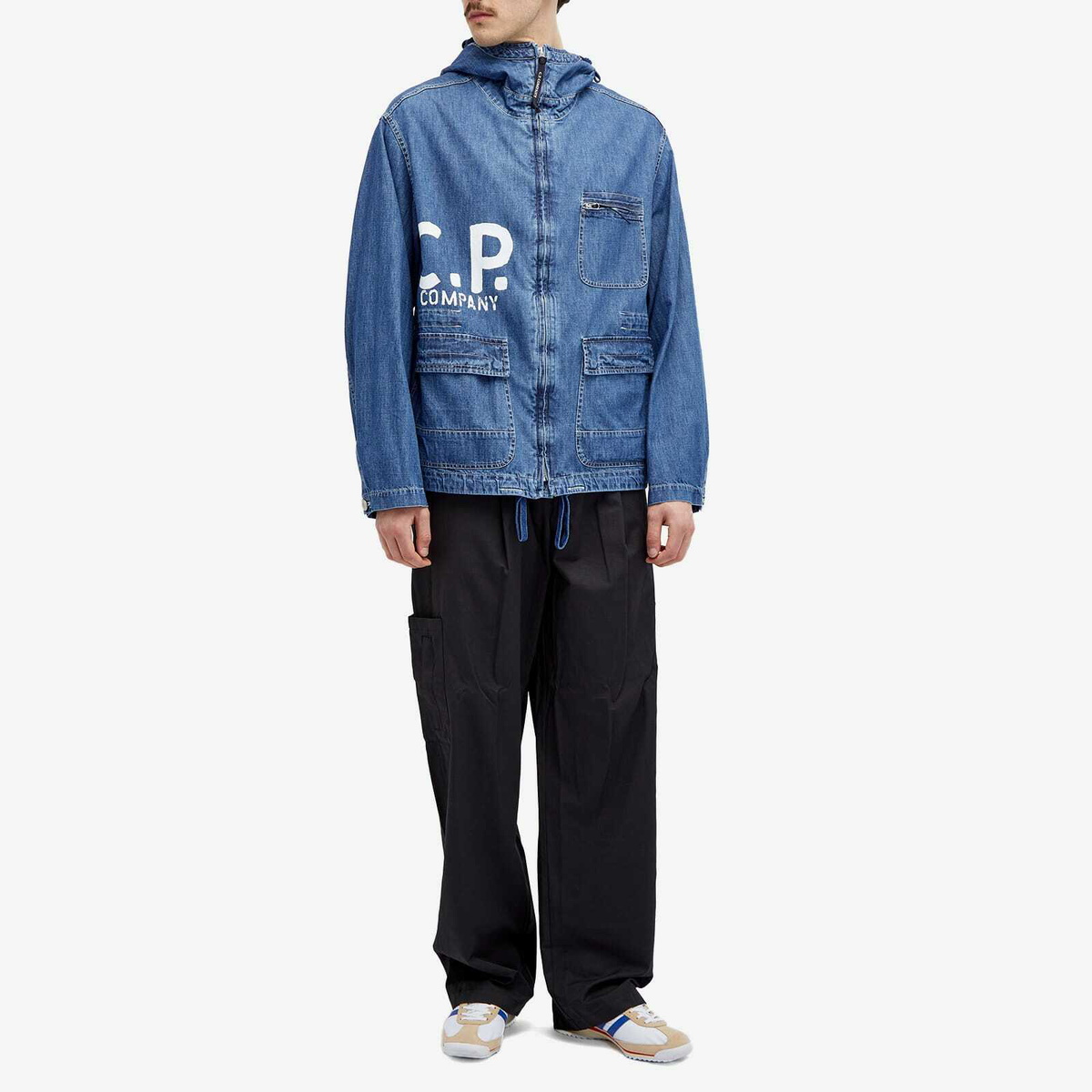 C.P. Company Men's Blu Goggle Jacket in Stone Bleach C.P. Company