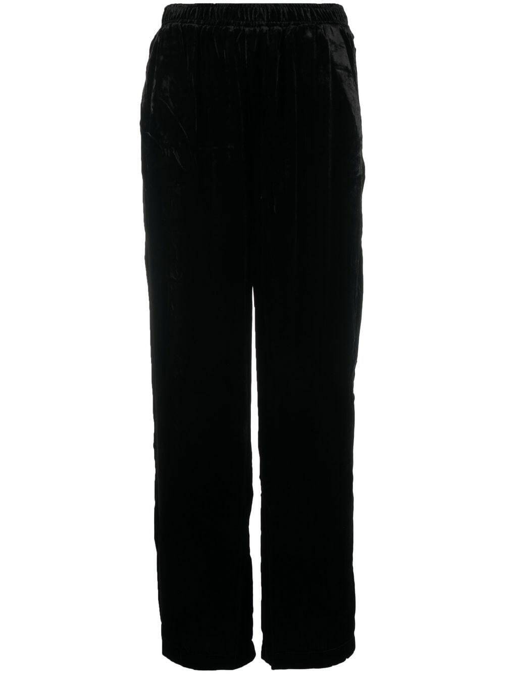 GOLDHAWK - Velvet Wide-leg Trousers
