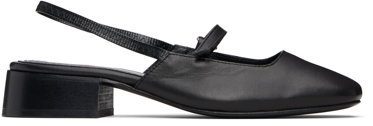 Nicole Saldaña Black Poppy Ballerina Flats