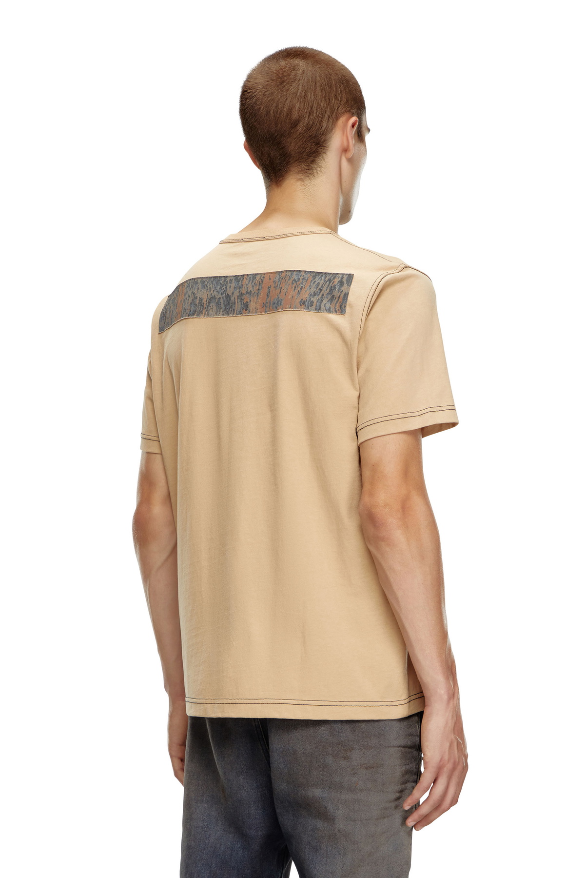 Diesel T-shirt with graphic patches - T-Shirts Mens in Brown Diesel