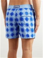 Vilebrequin - Moorea Slim-Fit Mid-Length Flocked Recycled Swim Shorts - Blue